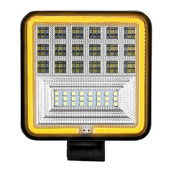 Imagem de Farol De Milha Led Quadrado 126w Pisca Âmbar 9-36v Off Road