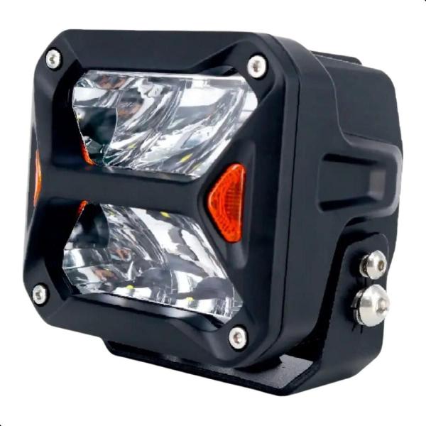 Imagem de Farol de milha LED Quadrado 60W 7200 lumens 12v DJ-5900CROSS Alta Potência Jeep Troller off-road