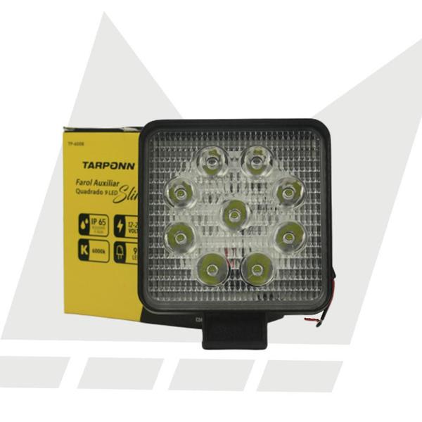 Imagem de Farol De Milha Led Slim Quadrado 27W 9 Leds 12V 24V Off-Road