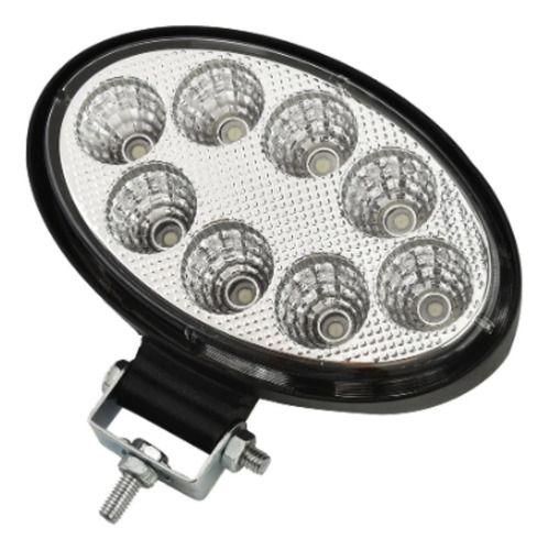 Imagem de Farol De Milha Oval 8 Led 24w Universal Off-road 6000k