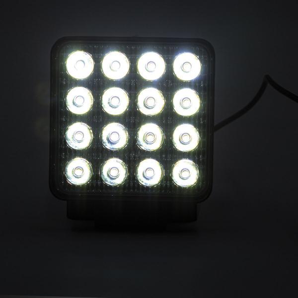 Imagem de Farol de Milha Quadrado 16 Leds 12v/24v 48w LED Longo Alcance Haiz HZ-48W