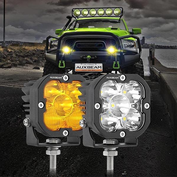 Imagem de Farol de neblina amarelo LED Pods Auxbeam XP-Ultra Series 80W 9600LM