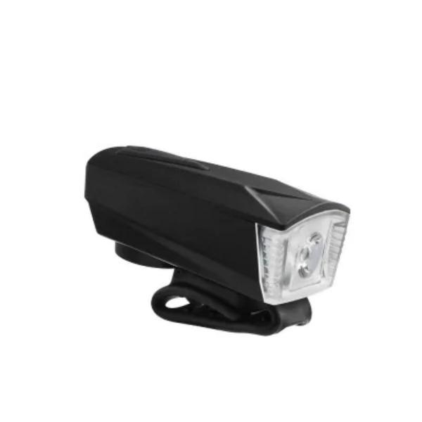 Imagem de Farol Dianteiro 190L com Buzina e Controle 1200mAh Recarregável Usb Bateria Até 12h Alcance 100m Preto BI185 Atrio