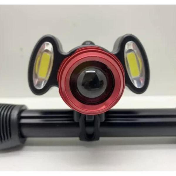 Imagem de Farol Dianteiro Bicicleta T6 4 Modos de Luz Ciclismo + NF