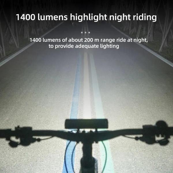 Imagem de Farol Dianteiro Bike Barras De Led T6 1.400 Lumens 4000Mah