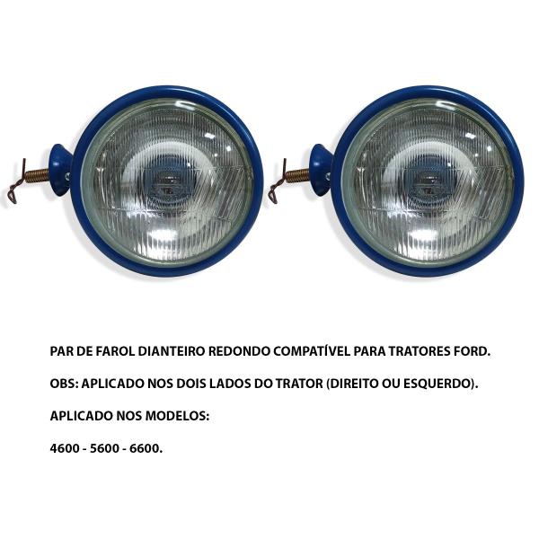 Imagem de Farol Dianteiro Compativel Trator Ford 4600/5600/6600-PAR      