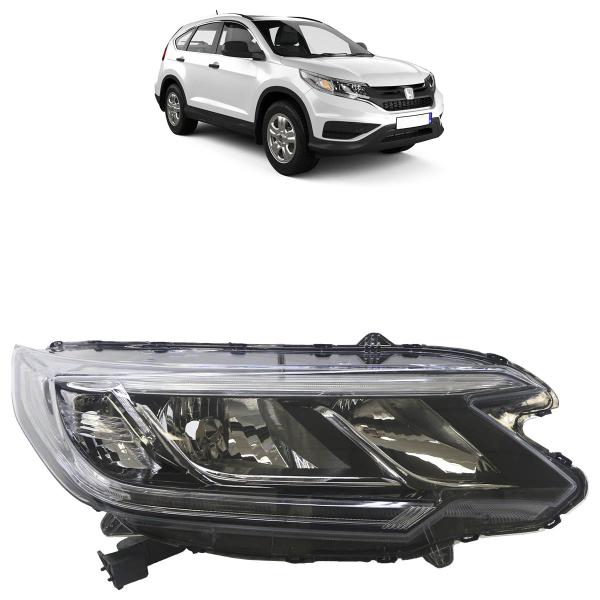 Imagem de Farol Dianteiro Crv 2015 A 2017 LED Máscara Negra