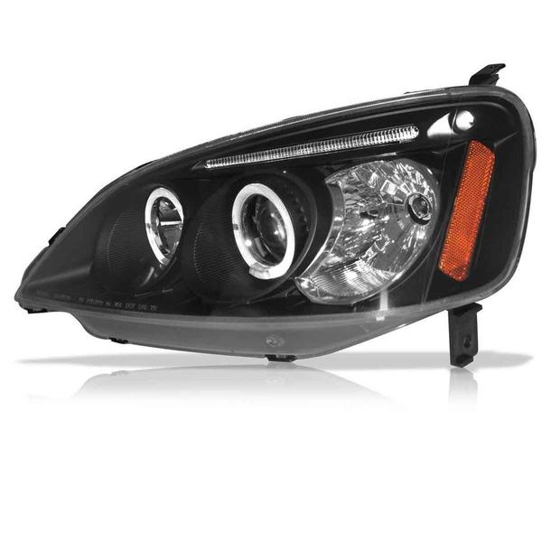 Imagem de Farol Dianteiro Daylight Civic 2001 A 2003 Led Máscara Negra