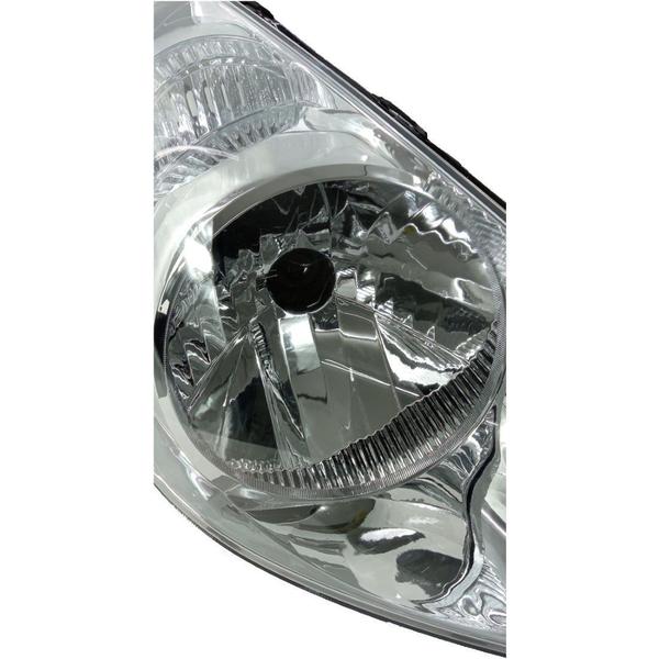 Imagem de Farol Dianteiro Lado Direito Passageiro Honda Fit 2004 2005 2006 2007 2008 - Máscara Cromada