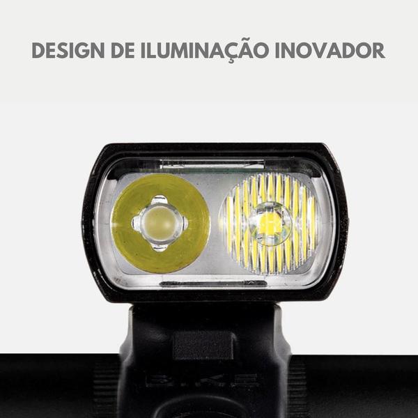 Imagem de Farol Frontal Bike Ciclismo 2 Leds Recarregável Usb