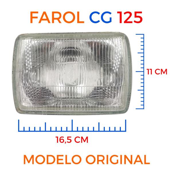 Imagem de Farol honda completo cg 125 ml 1983 á 1989 s-lâmpada premium