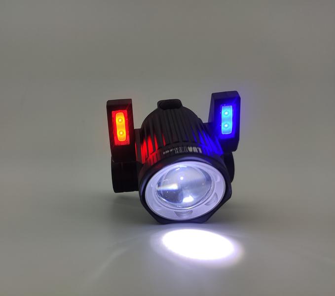 Imagem de Farol Lanterna Bike 2 Focos Led Cabeça Recarregável