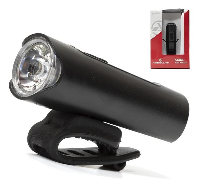 Imagem de Farol Led Lanterna Bicicleta Absolute Prime 200 Lumens Usb