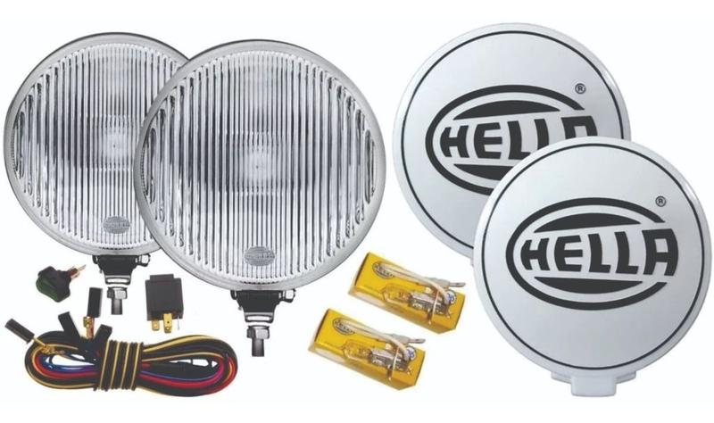 Imagem de Farol Milha Hella 500 - Kit - Porsche / Fusca Lente Raiada