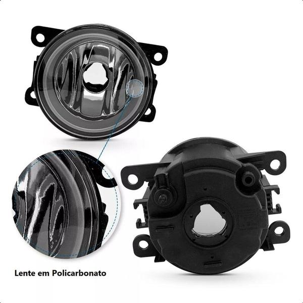 Imagem de Farol Milha Neblina Auxiliar Universal Lente Policarbonato Aro Preto - Suits