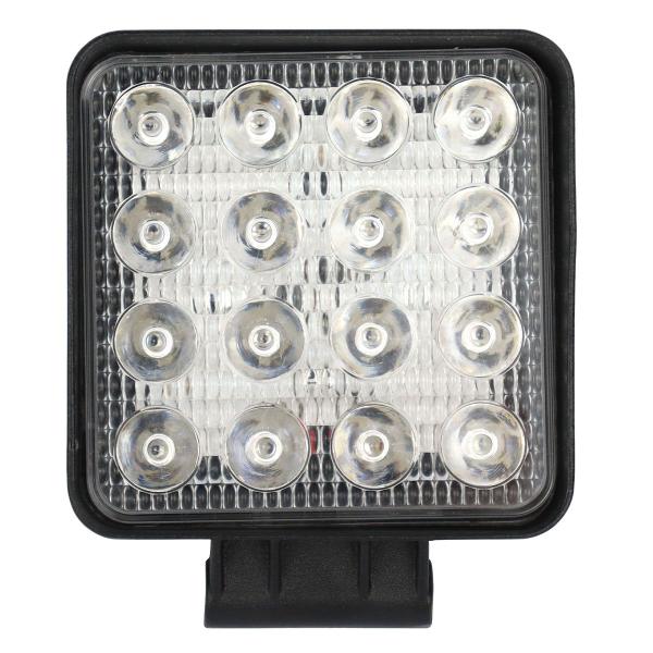 Imagem de Farol Milha Quadrado Led Azul 48w 16 Leds Agrícola Pulverizador Trilha Carro Universal 12v 24v Bivolt