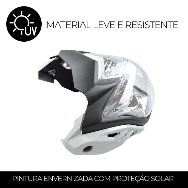 Imagem de Farol Para Fazer 250 2016/2017 Modelo Completo Com Carenagens Branco Foco Sportive Design Sofisticado