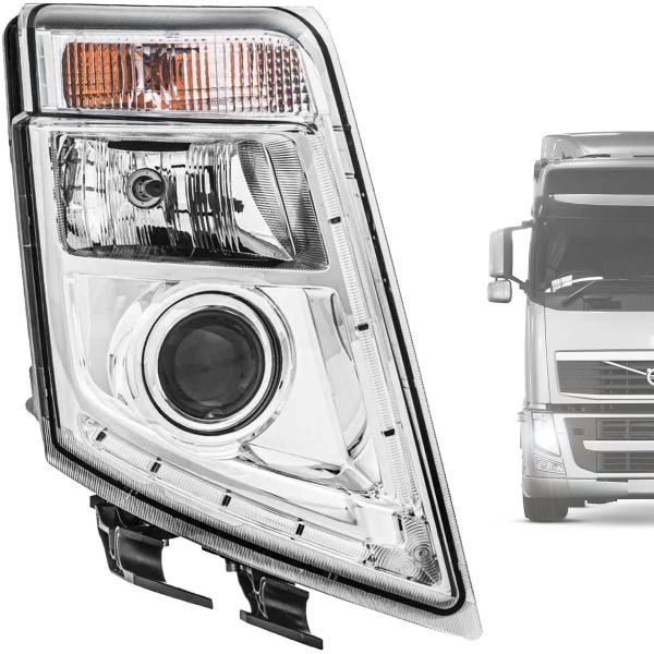 Imagem de Farol Principal Direito Volvo FM 370 380 2012 a 2021 Hella