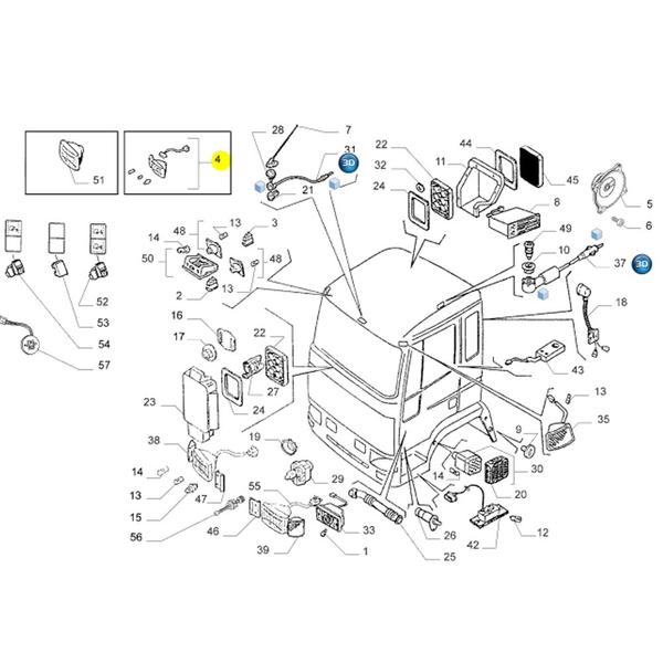 Imagem de Farol Principal Esquerdo Para Iveco Eurotech - 4861329