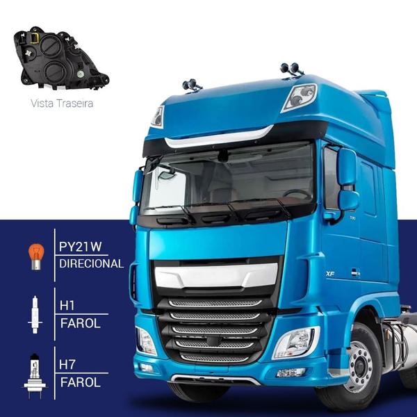 Imagem de Farol Principal New Daf Xf Cf 2020 2021 2022 Lado Direito