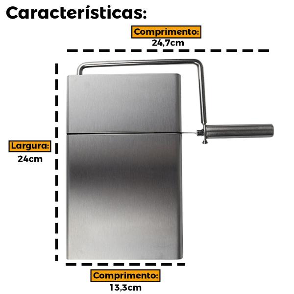 Imagem de Fatiador Cortador De Cozinha Multifuncional Para Frios E Queijos Em Aço Inox