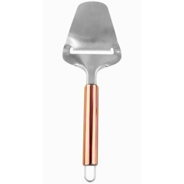 Imagem de Fatiador Cortador Plaina Frios Queijo Manual Mussarela Aço Inox Gold Rose Ke Home