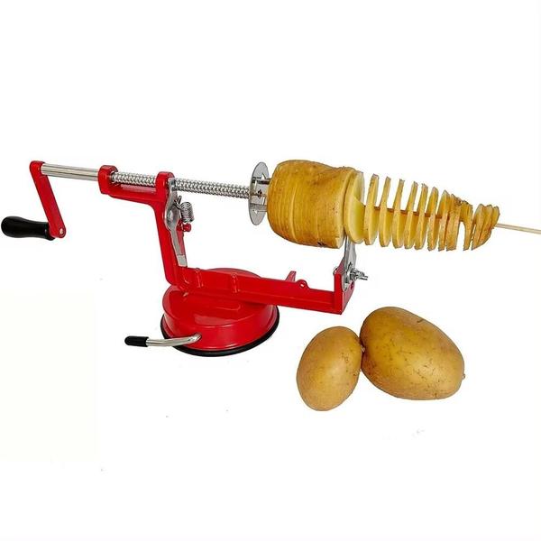 Imagem de Fatiador de batata em espiral  maquina para fazer legumes frutas e verduras slicer