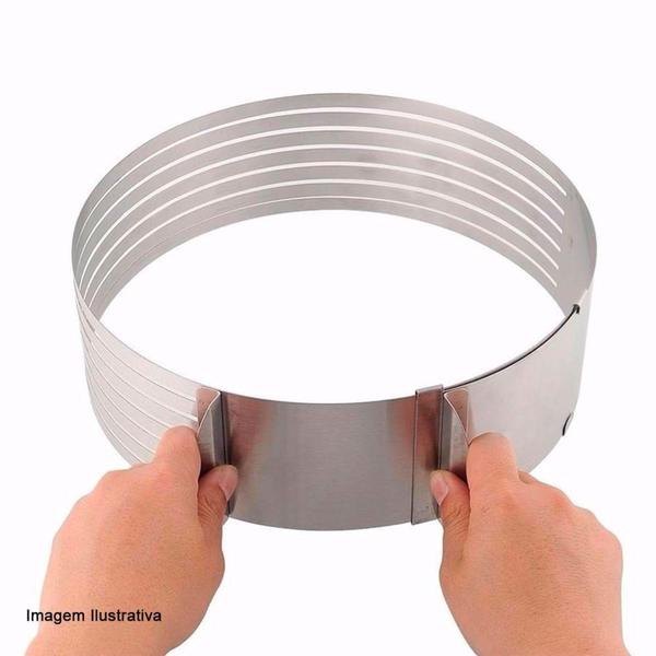 Imagem de Fatiador de Bolo de Aço Inox Expansível 30CM - Mimo Style