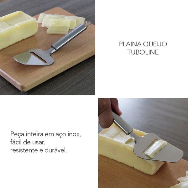 Imagem de Fatiador de Queijo Plaina e Descascador de Legumes Faca Inox