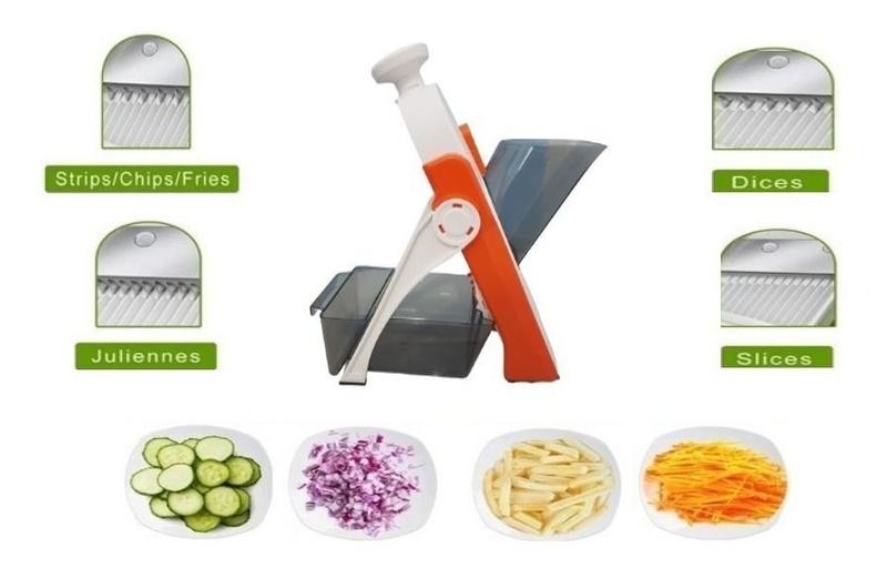 Fatiador legumes batata pepino repolho frutas ajustavel inox - ZEM Imagem de Fatiador legumes batata pepino repolho frutas ajustavel inox
