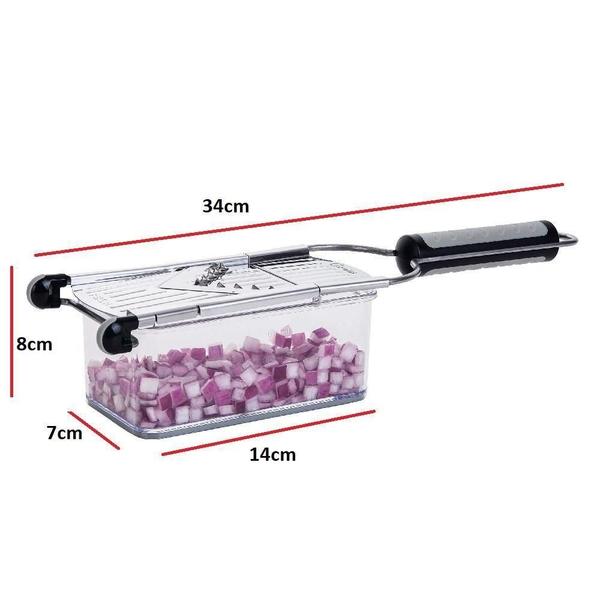 Imagem de Fatiador ralador inox multifuncional 9 peças para cozinha