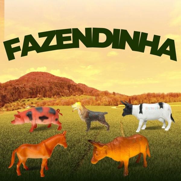 Imagem de Fazendinha 6 Animais Emborrachados Fazendo Vaca Porco Cavalo