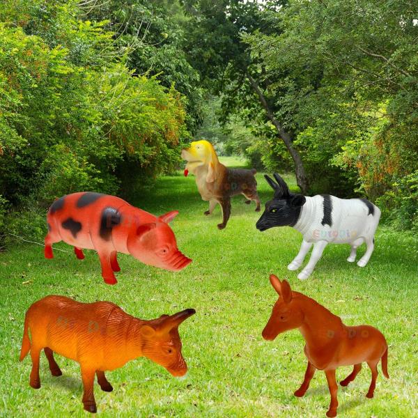 Imagem de Fazendinha 6 Animais Emborrachados Fazendo Vaca Porco Cavalo