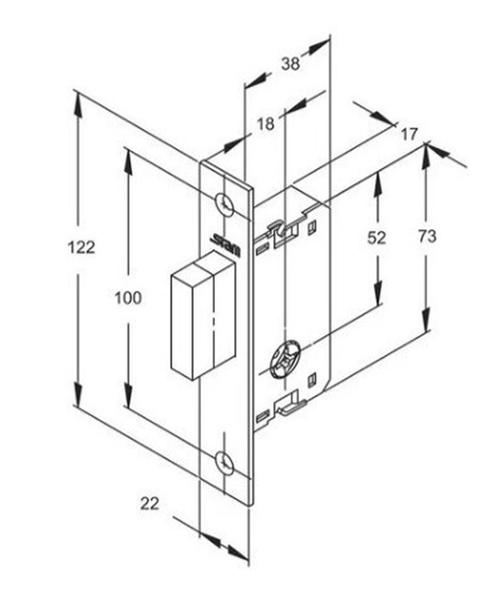 Imagem de Fechadura 1003 Par Tetra Externa Inox -porta Alumínio