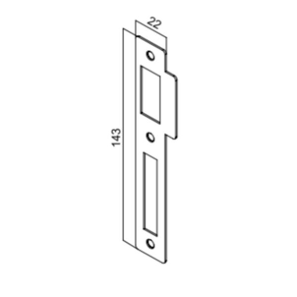 Imagem de Fechadura 1039 Externa 40mm Inox escovado Arredondada lingueta Cheia TAI 3352B Haga