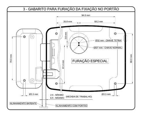 Imagem de Fechadura 12v Agl Cilindro Ajustável + Contato Deslizante