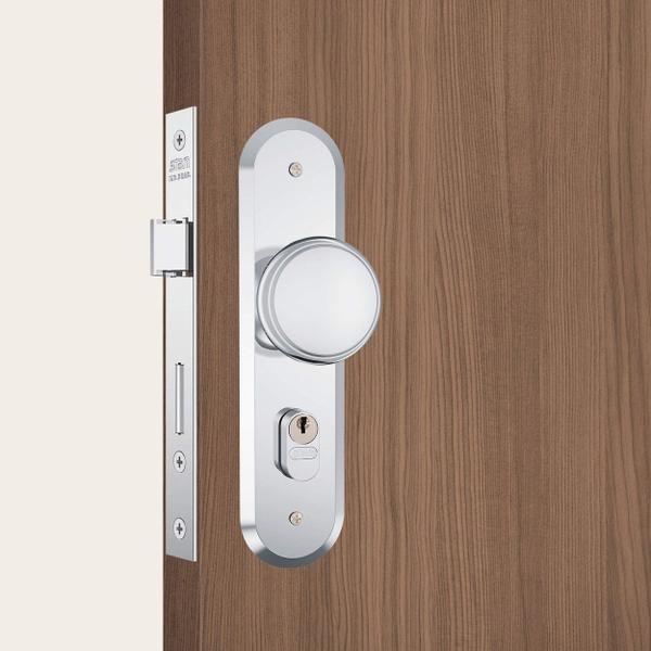 Fechadura 1801/08 Externa Bola Fixa Inox Stam Imagem de Fechadura 1801/08 Externa Bola Fixa Inox Stam