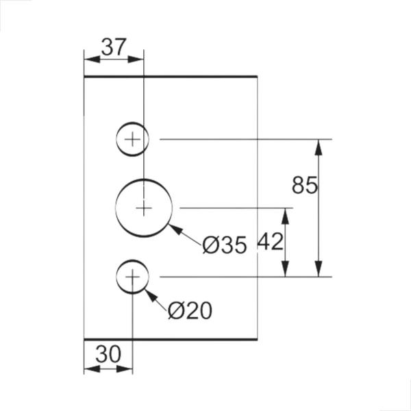 Fechadura 3532 + Contra 3536 + Miolo Para Janela Correr BCO - AL Imagem de Fechadura 3532 + Contra 3536 + Miolo Para Janela Correr BCO
