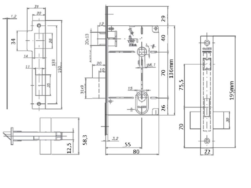 Imagem de FECHADURA 6239 BANHEIRO St2 55mm CROMO ESCOVADA LAFONTE