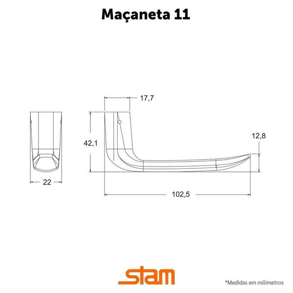 Imagem de Fechadura 824/11 Oxidada Stam Interna Banheiro  Chave Fixa