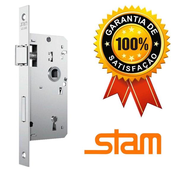 Fechadura Aço Resistente 814/33 Espelho Inox STAM Imagem de Fechadura Aço Resistente 814/33 Espelho Inox STAM