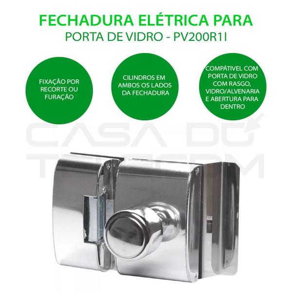 Imagem de Fechadura agl pv200r1i - porta de vidro