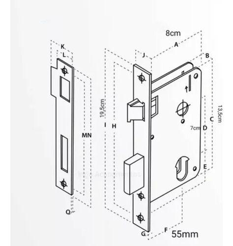 Imagem de Fechadura Aliança Colonial Porta Banheiro 3800/100 Zlo