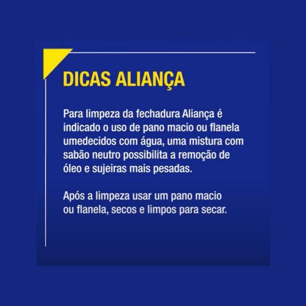 Imagem de Fechadura Aliança Externa 40mm 4301 Cromada Roseta Quadrada 75118