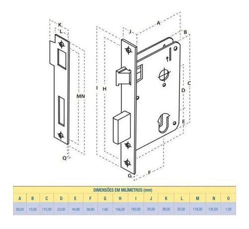 Imagem de Fechadura Aliança Externa Cilindro 2600/71 Inox Polido