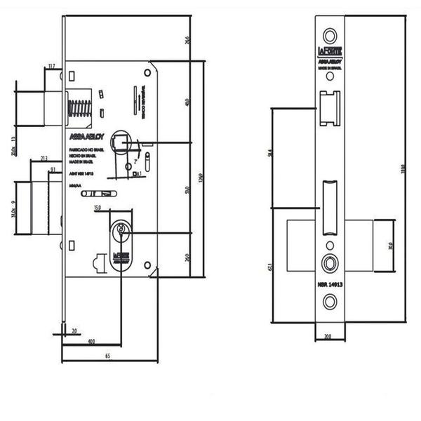 Imagem de Fechadura Architect 235 St1 40mm Cromado Lafonte