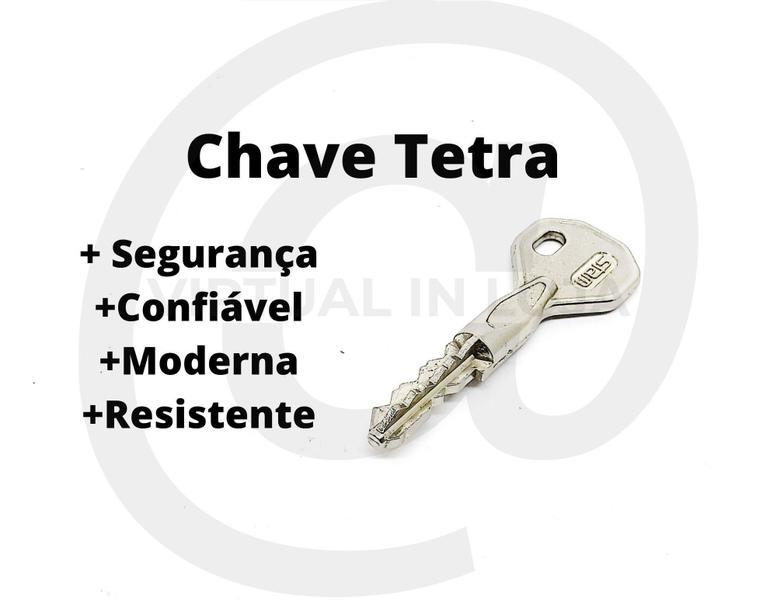 Imagem de Fechadura Auxiliar Tetra 1003 Porta Externa Com 4 Chaves