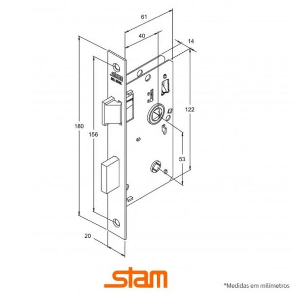 Imagem de Fechadura Banheiro 1820/21 Antique E-Coat Stam