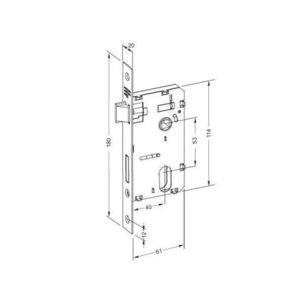 Imagem de Fechadura Banheiro 3f 735b/127 Roseta Quadrada Rose Gold