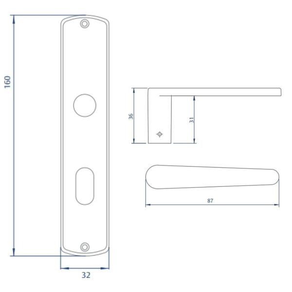 Imagem de Fechadura Banheiro 5400 E192 MZ260 Standard 40mm Espelho Cromado Papaiz